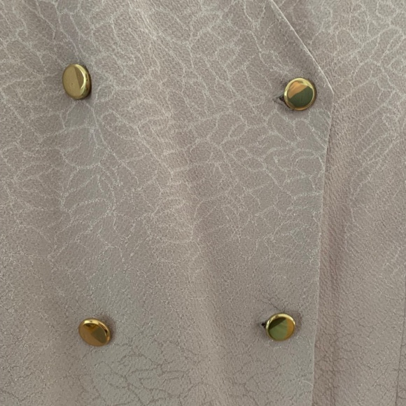 INCREDIBLE vintage pale purple double breasted duster coat with gold buttons - Picture 8 of 16